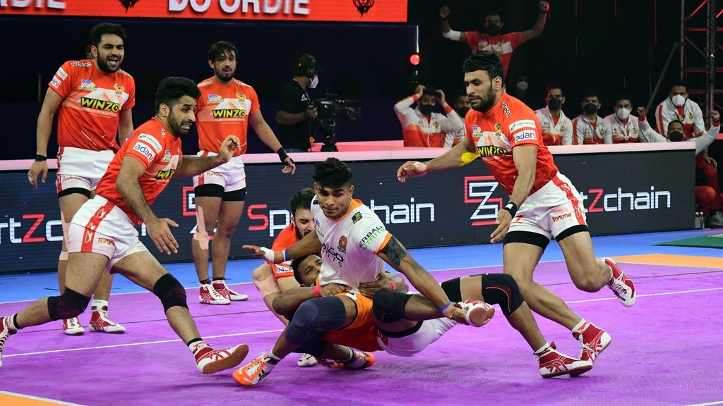 Gujarat Giants Tie Vs Puneri Paltan In Pro Kabaddi Season